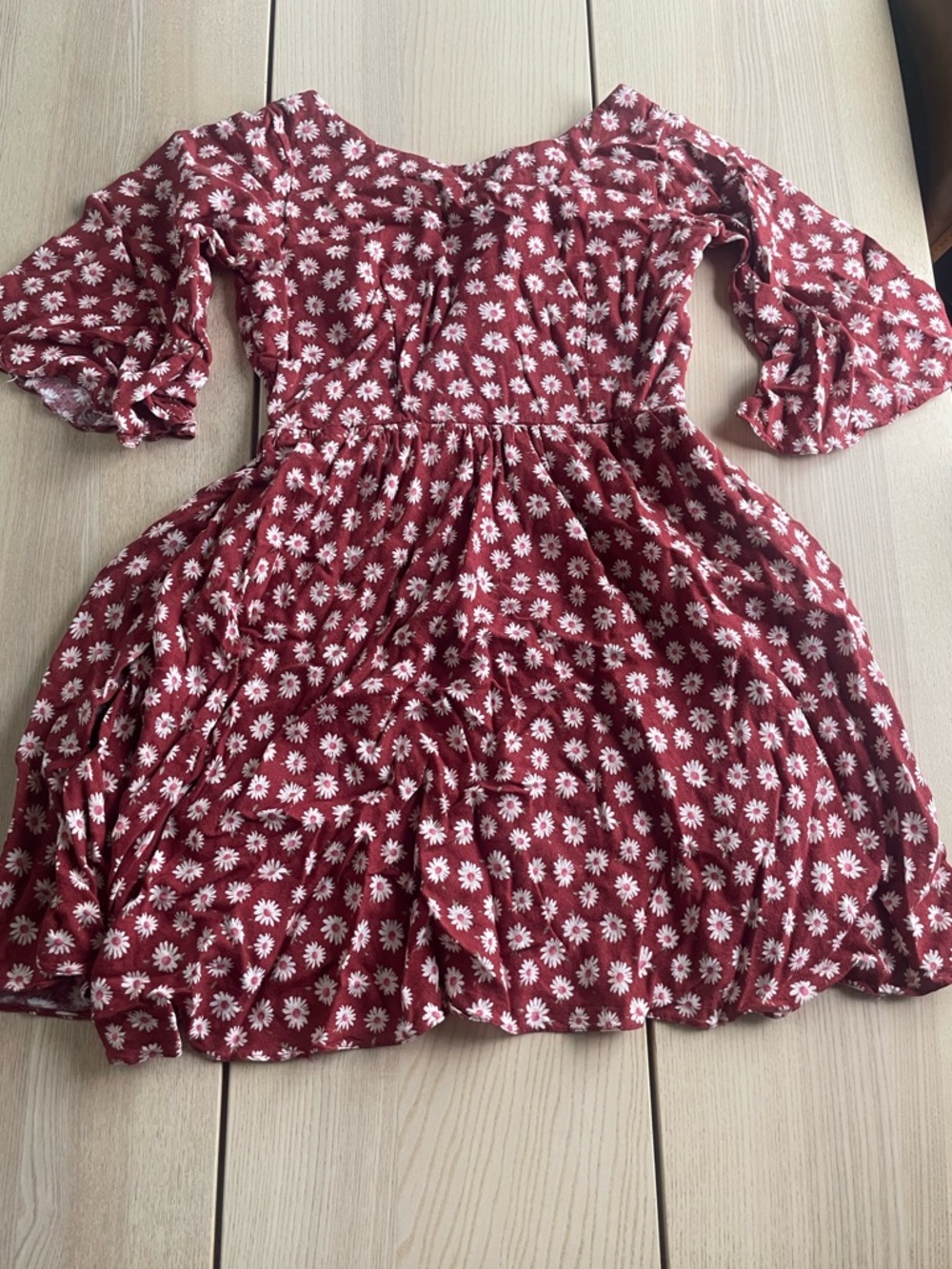 Handmade floral dress ladies dress with bell sleeves fits like a small
